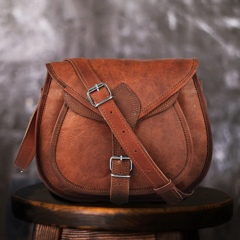 Leather Saddle Bag