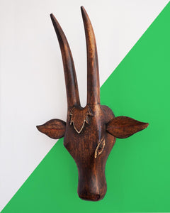 Wooden Cow Head