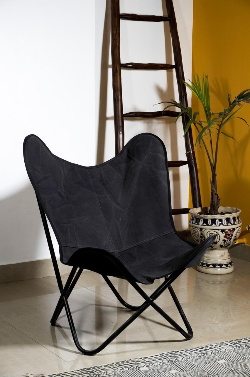 Black Canvas Chair