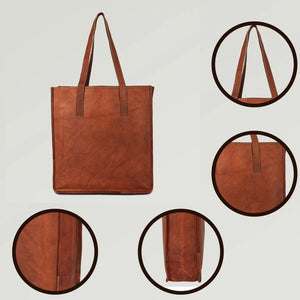 Boho Leather Tote