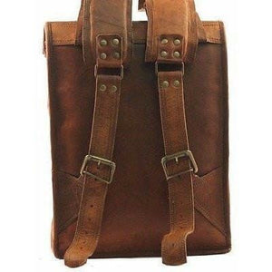 Leather Roll Travellers Backpack