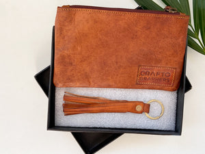 Leather Pouch + Keychain