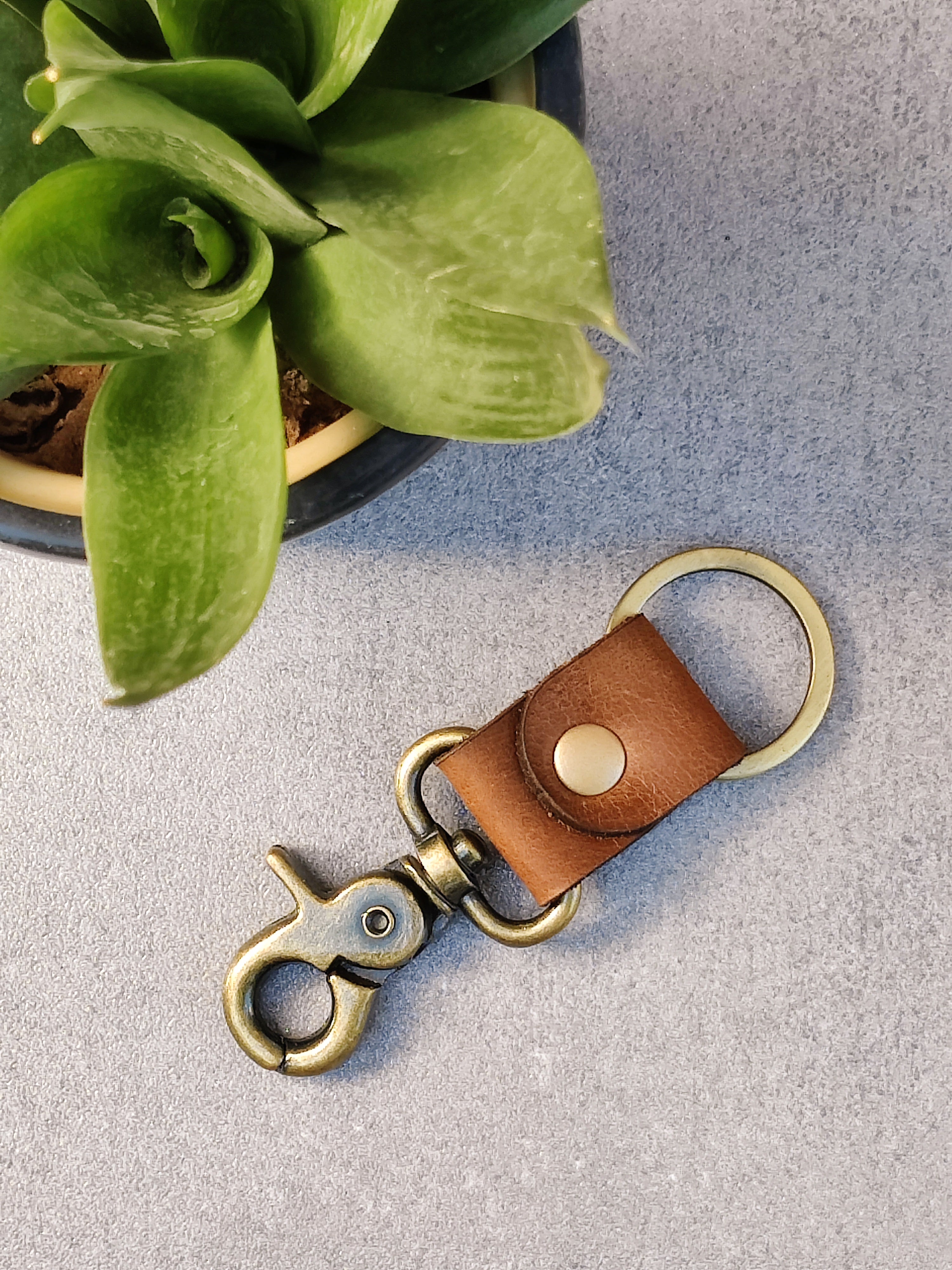 Leather Hook Keychain