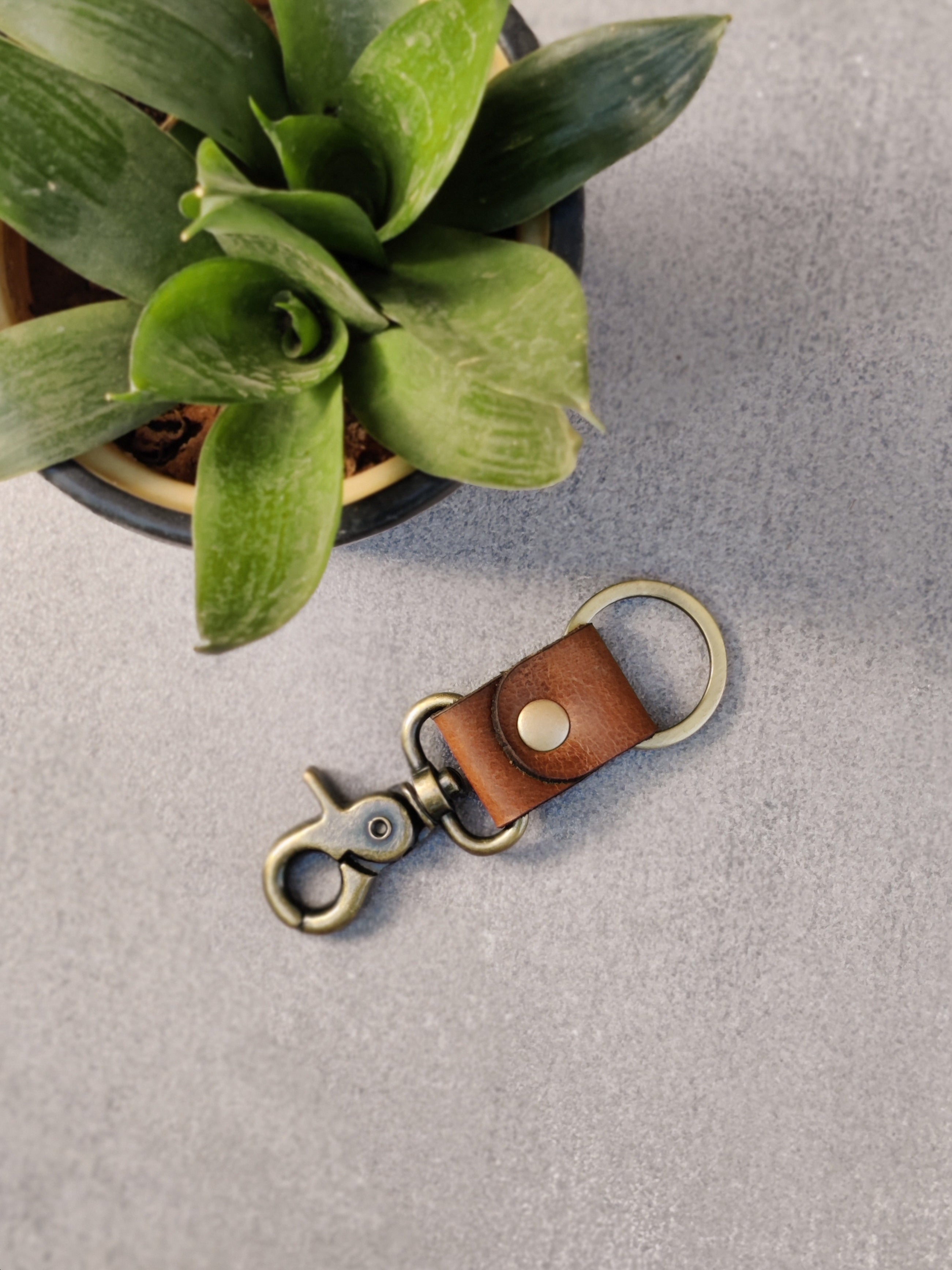 Leather Hook Keychain